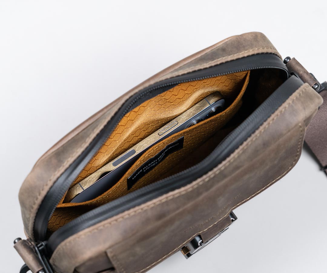 Large interior pocket for phone