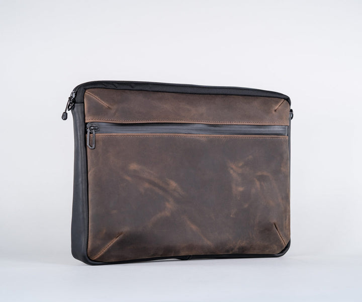 Sumptious, full-grain leather front panel and sides