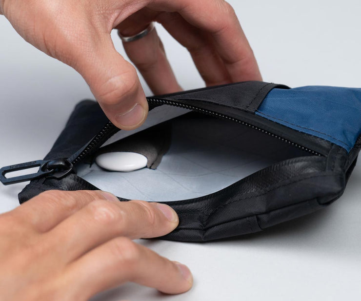Discrete Ultrasuede® pocket for Air Tag