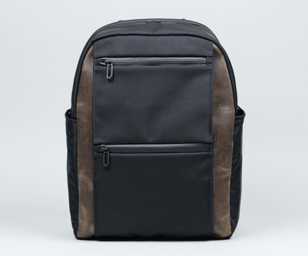 Ballistic Nylon with Chocolate Leather