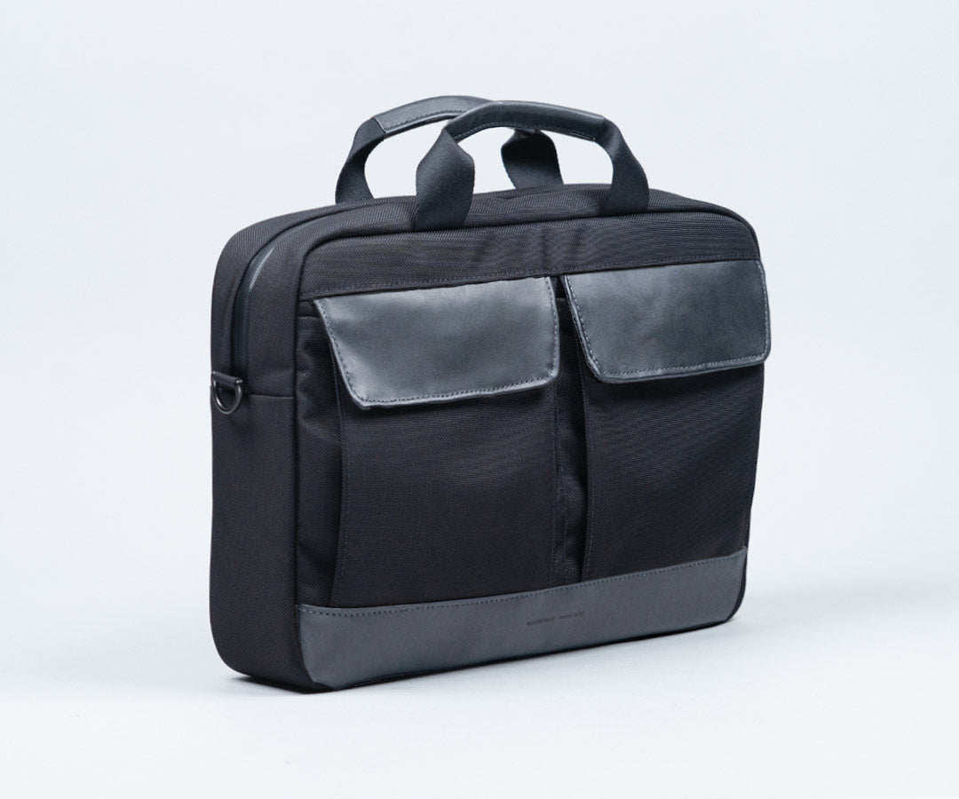 Ballistic Nylon + Black Leather
