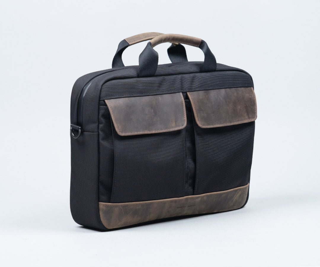 Ballistic Nylon + Chocolate Leather