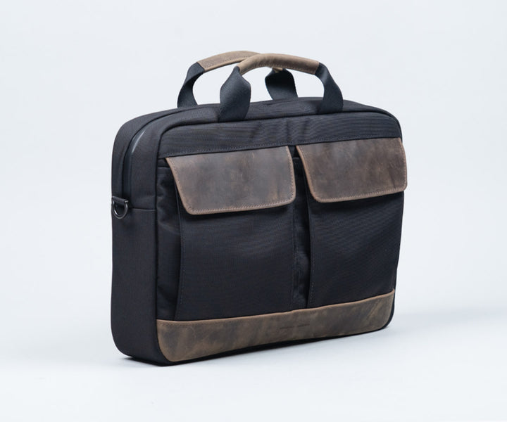 Ballistic Nylon + Chocolate Leather