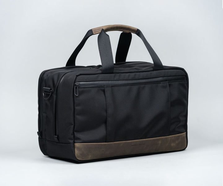 Ballistic Nylon + Chocolate Leather