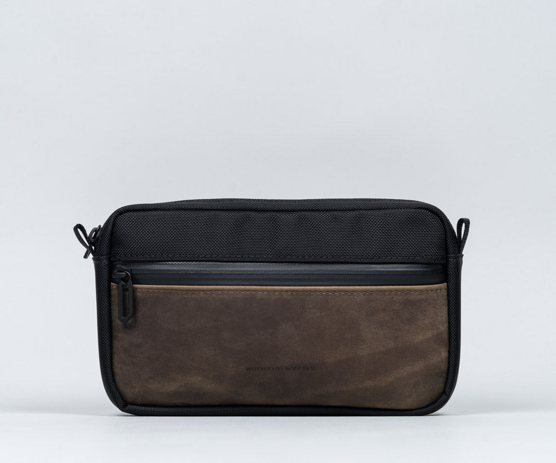 Ballistic Nylon + Chocolate Leather 