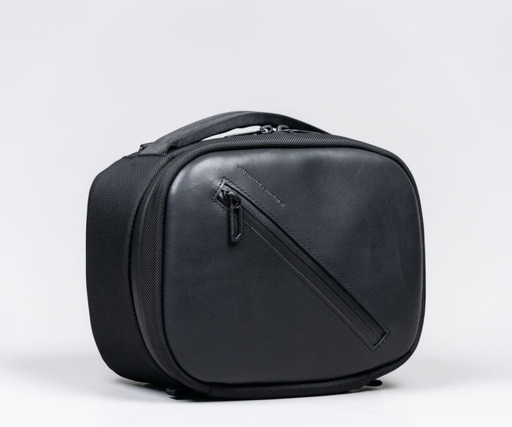Ballistic nylon with Black Leather