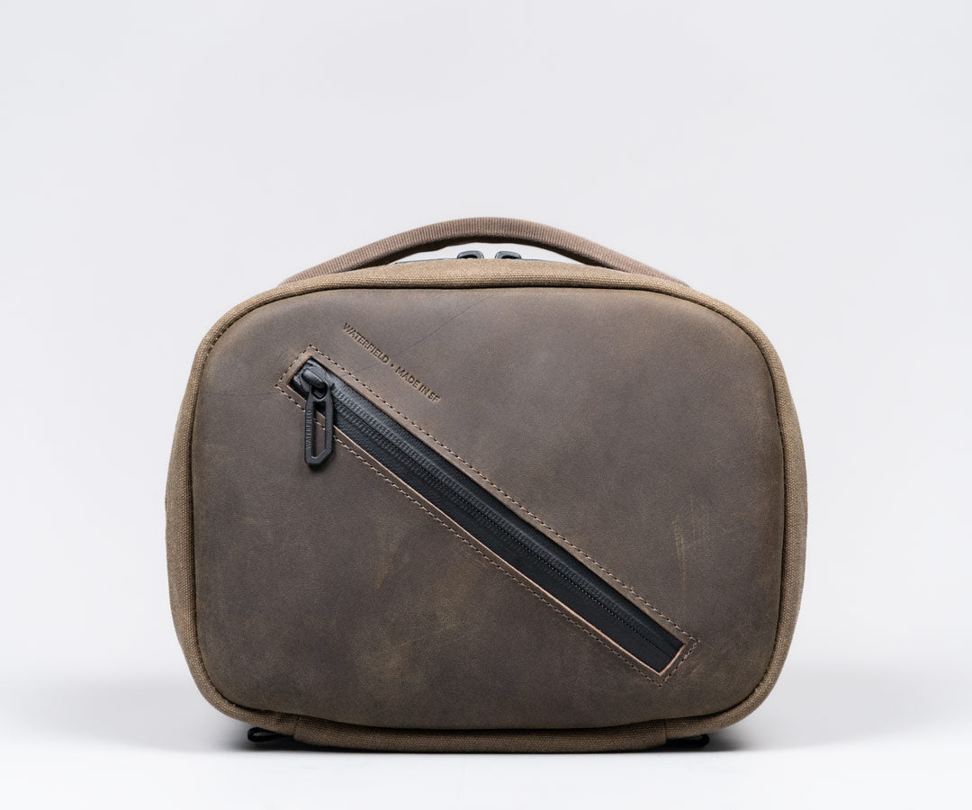Full-grain leather panel