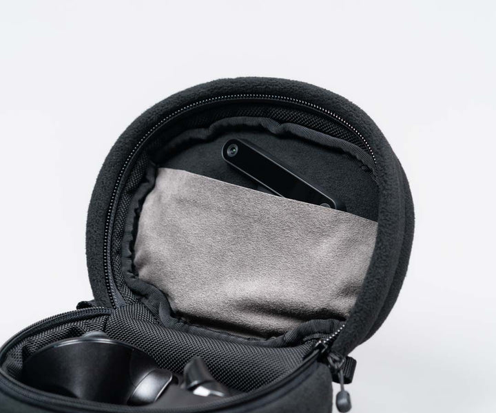 3rd party Arcturus Vision Camera fits in Ultrasuede-lined pocket