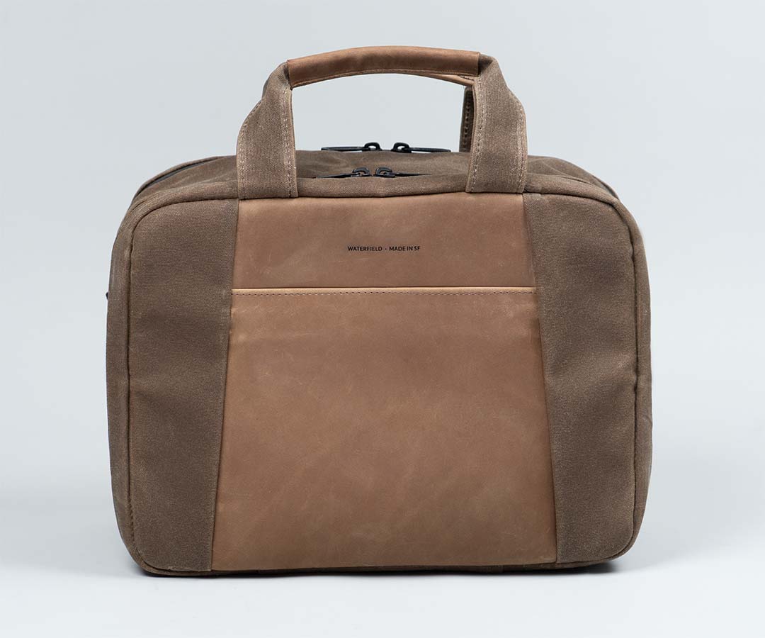 Waxed Canvas with Grizzly Leather