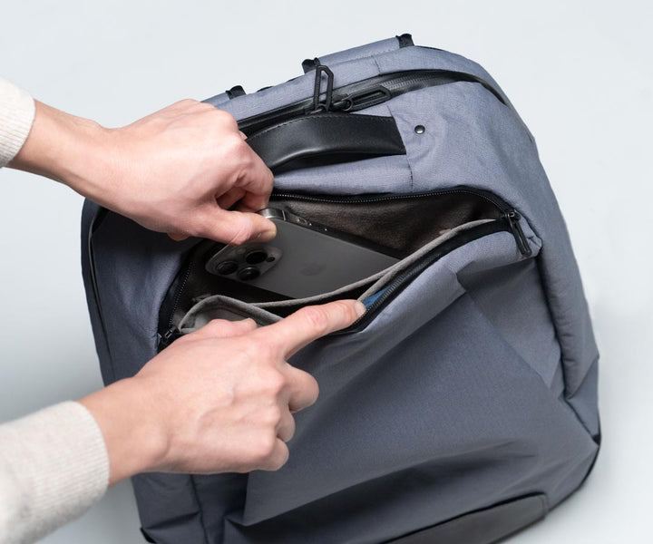 UltraSuede®-lined top organizer pocket