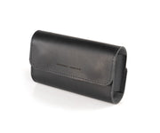 Black Leather with Gray Ultrasuede