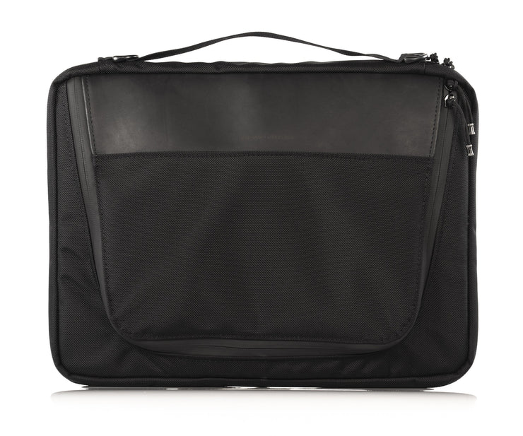 Ballistic Nylon with Black Leather