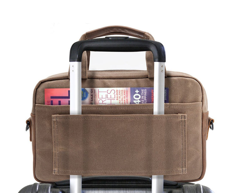 Slips onto carry-on handles