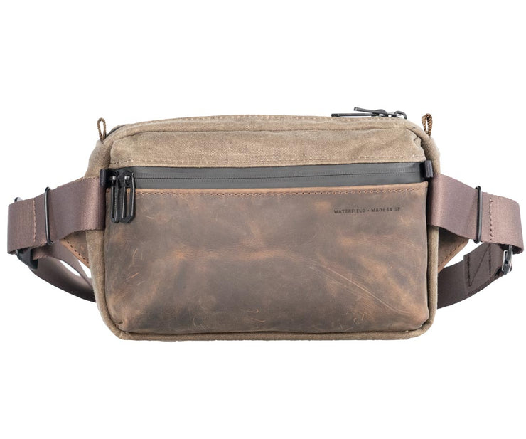 Double zippers allow access from right or left (hip); up or down (sling).