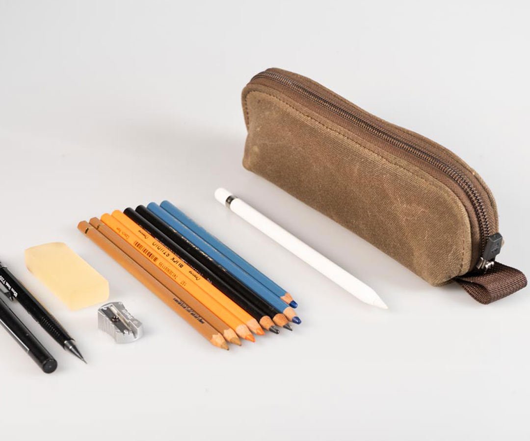 O My Bag Pencil Case Large - Black Classic Leather