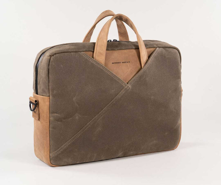 Waxed Canvas with Grizzly Leather