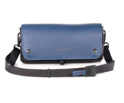 Black Sling Strap - Blue Leather Tab