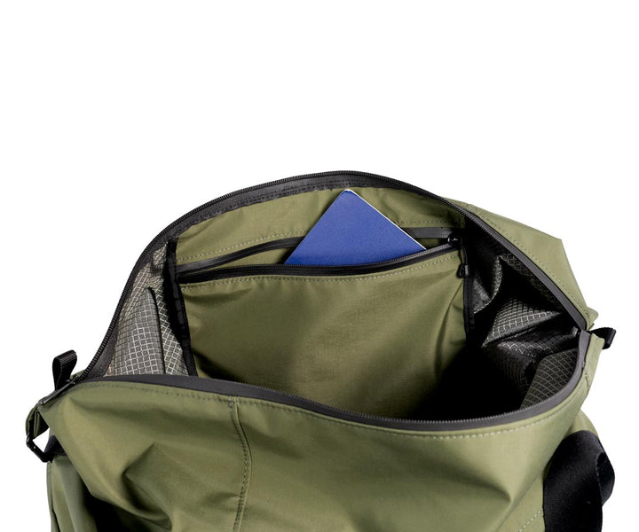 Lined with durable nylon. Pocket secured with waterproof zipper.