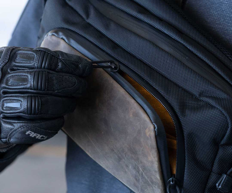 Waterproof zipper. Water-resistant material.