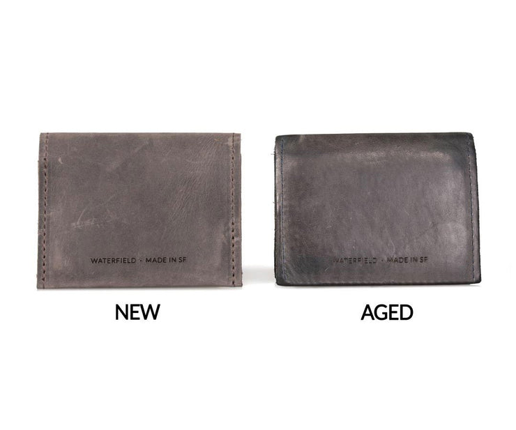 Premium full grain leather ages beautifully