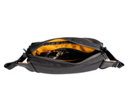 Plushly-lined pocket for glasses 