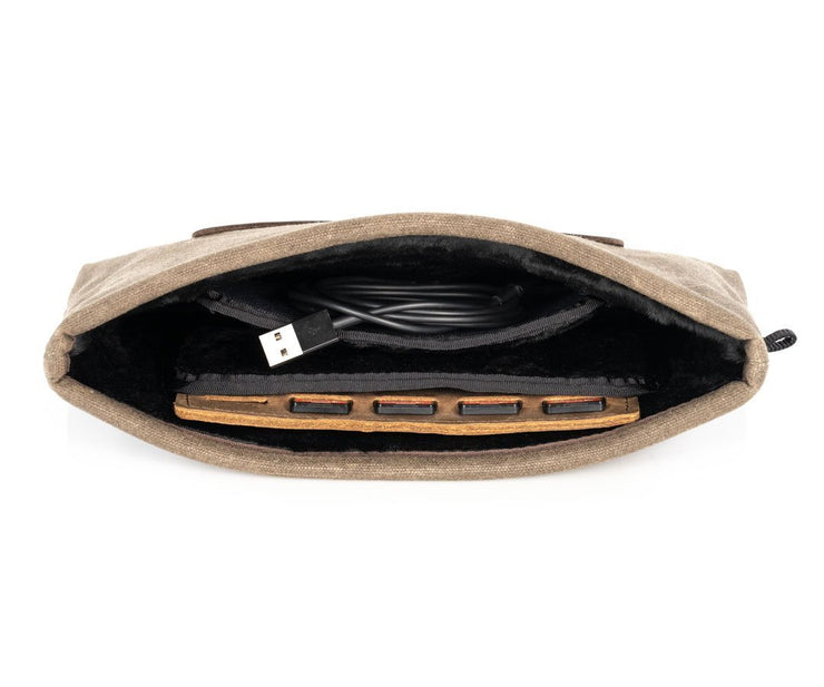 Two interior pockets with super soft plush lining