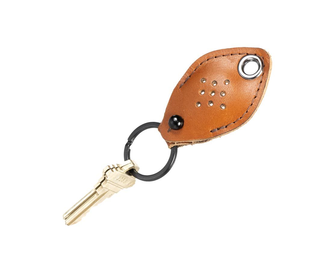 Wasserstein AirTag Holder PU Leather Keychain - Keyring and