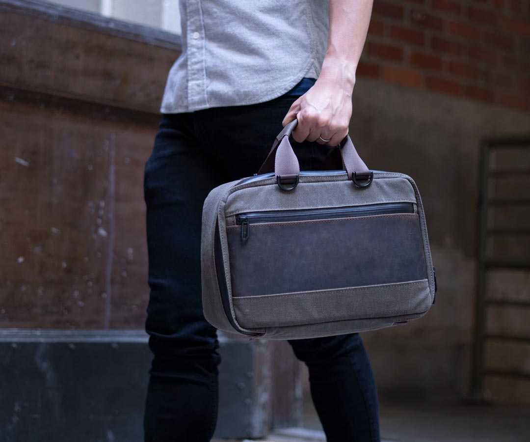 Leather and Waxed Canvas Mason, Tool & Travel Bag 16 