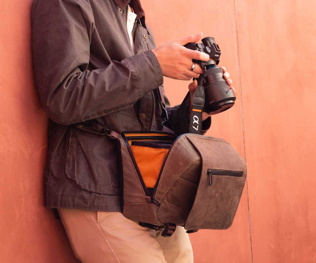 leather camera bag