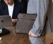 Minimalist laptop case ideal for meetings