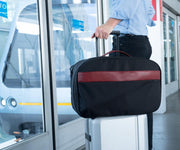 Conveniently slips  onto suitcase handles