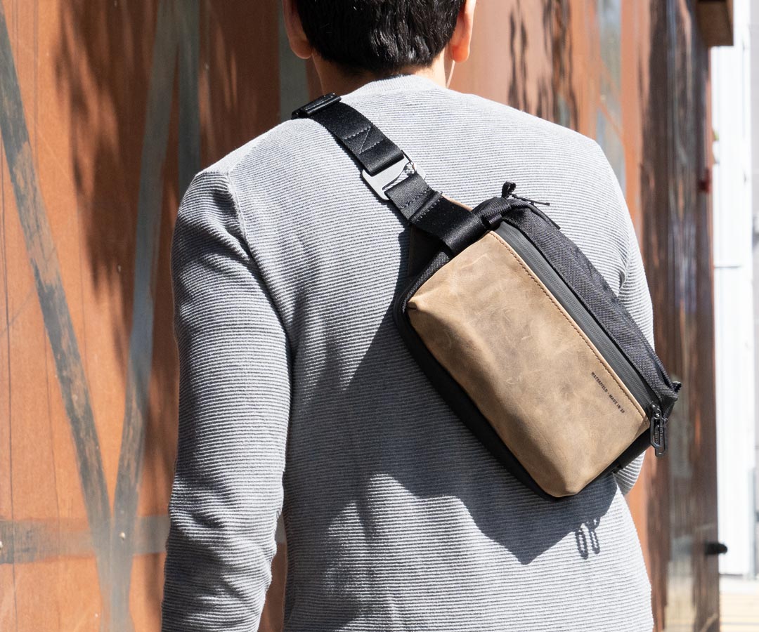 Versatile Fashion Triangle Chest Bag Men's Waist Bag Black Durable