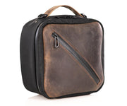 Ballistic Nylon with Chocolate Leather
