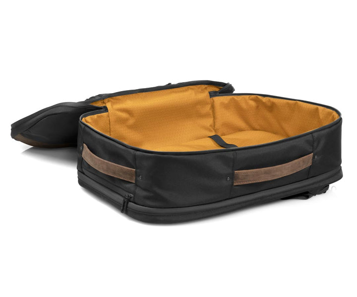 Roomy interior provides flexibility when packing