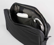Two side pockets and key fob keep the interior organized