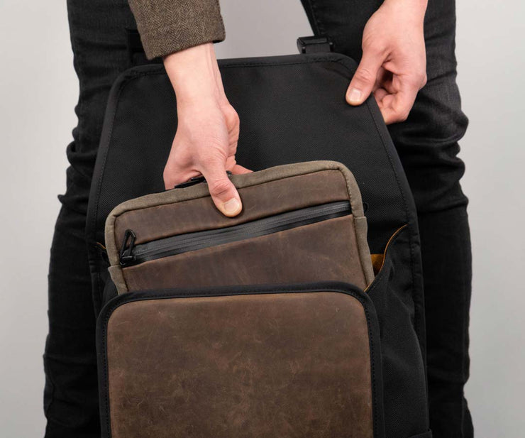 Remove detachable straps to stow in bigger bags
