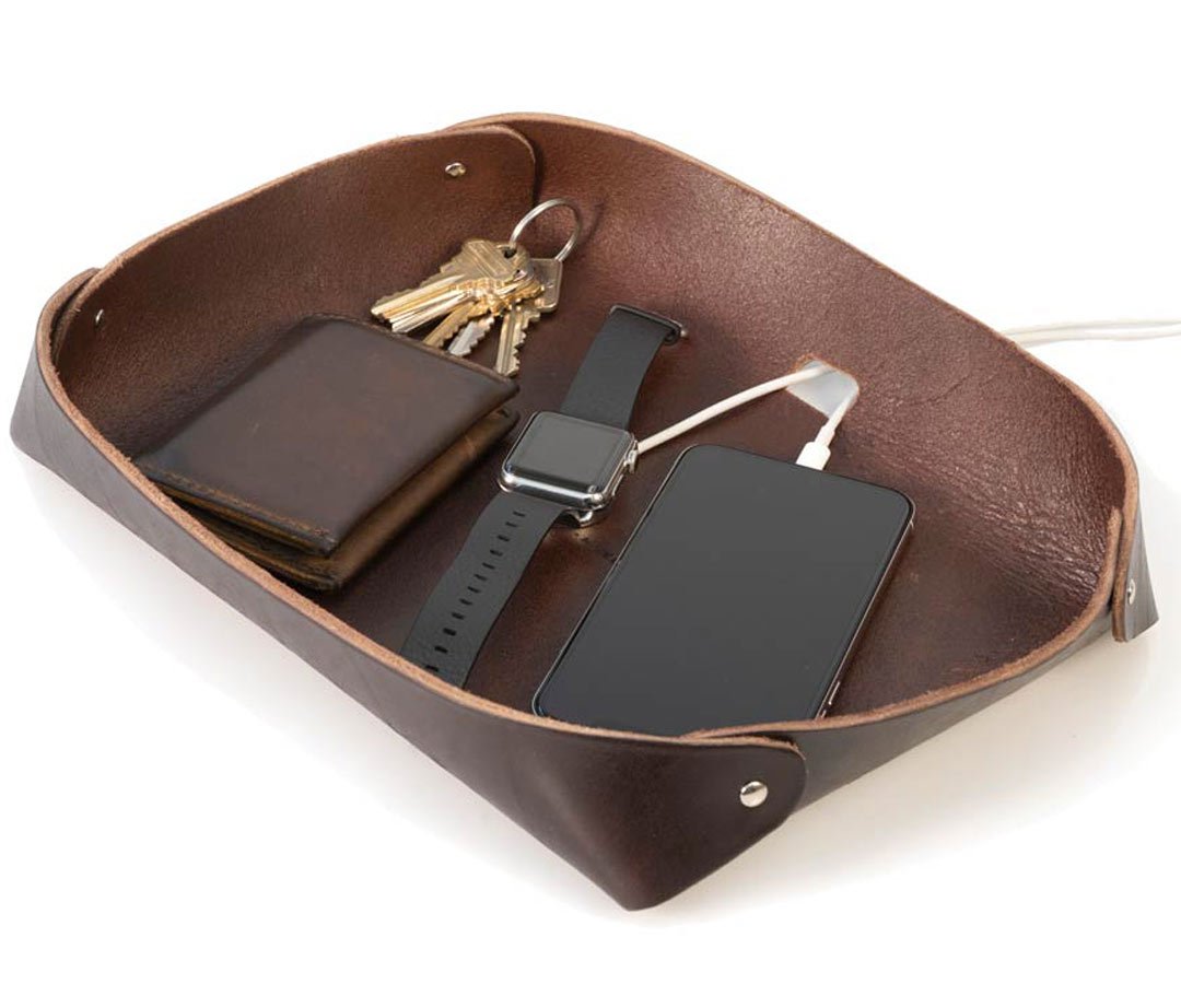 A convenient one-stop area  for keys, wallet,  electronics