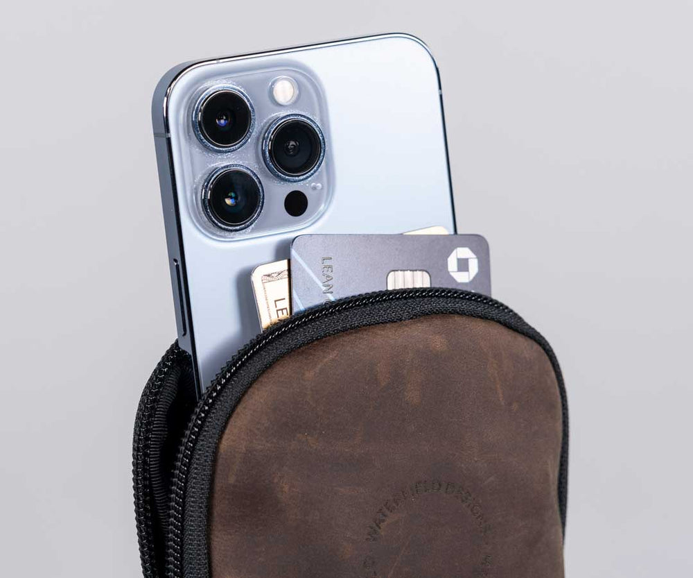 Fits iPhone + cards, AirPods, or AirTag