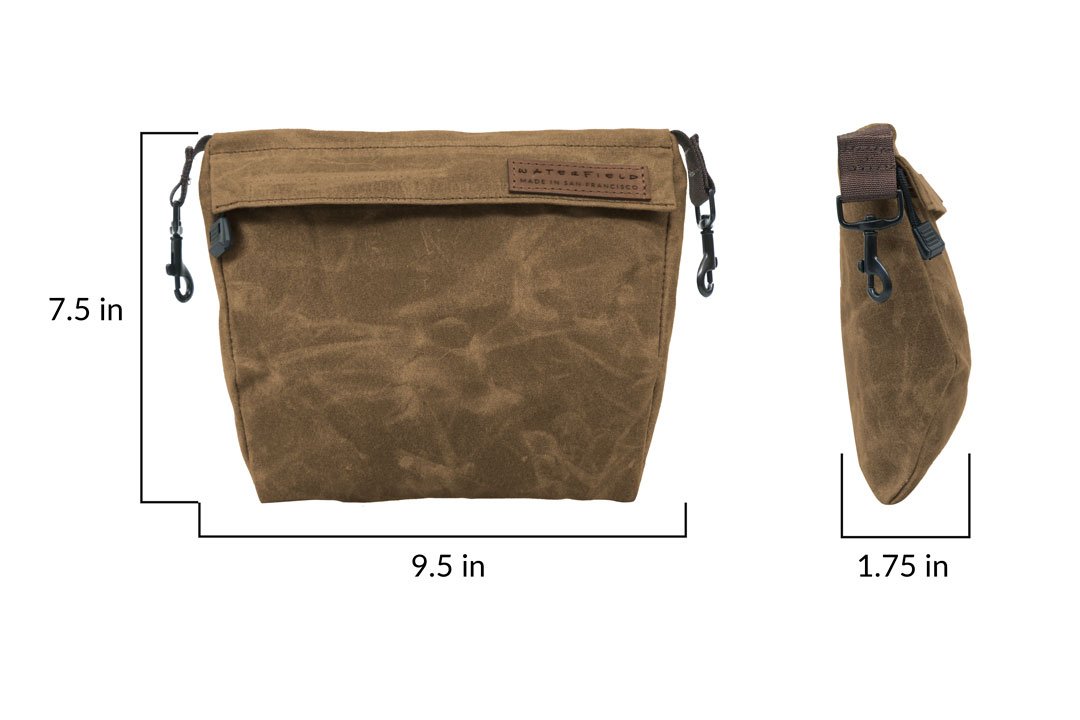 The compact PiggyBack comes in Waxed Canvas or Ballistic Nylon
