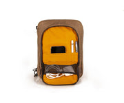 Store quick-access items in the front pocket