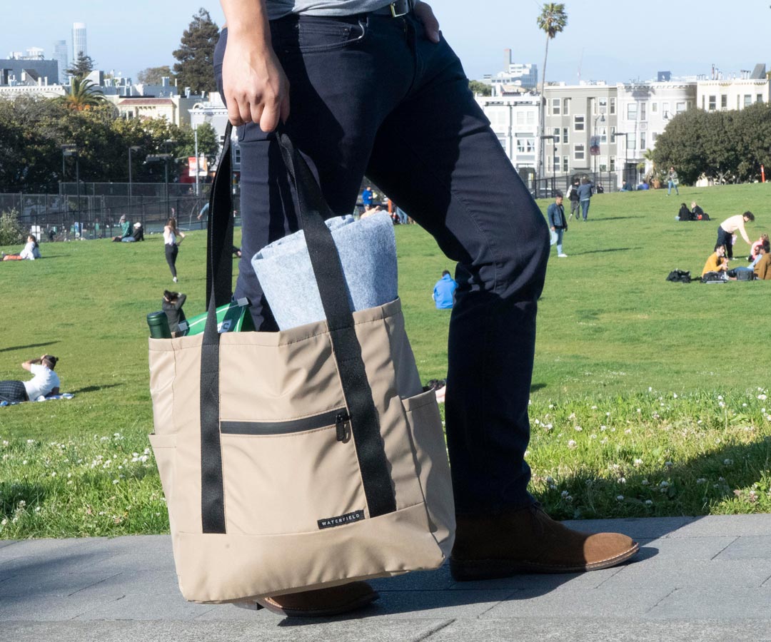 CARRY-ALL TOTE - KHAKI NYLON CANVAS