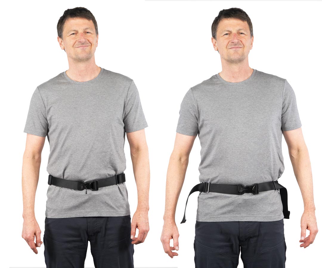Hip Strap (left) and longer Sling Strap (right) 