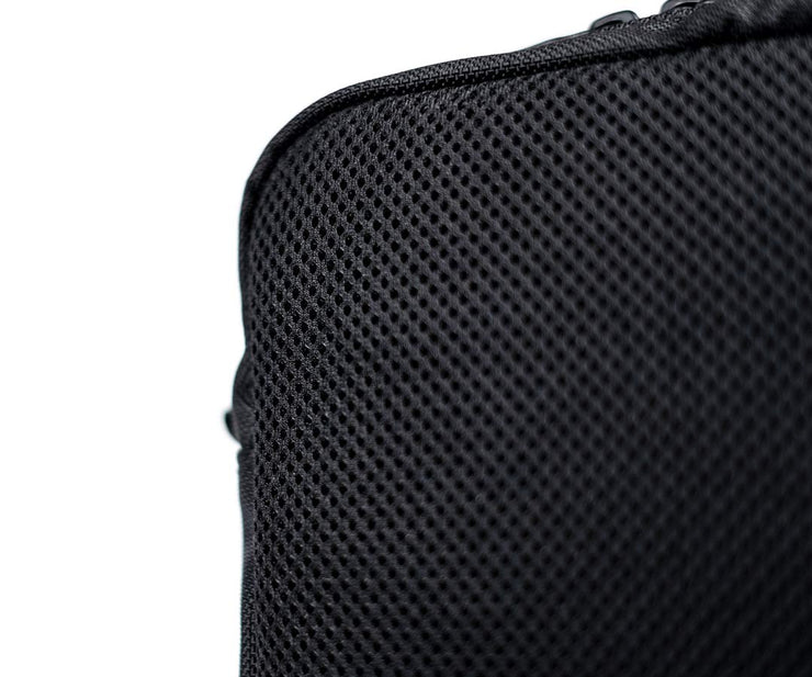 Mesh backing helps wick away sweat