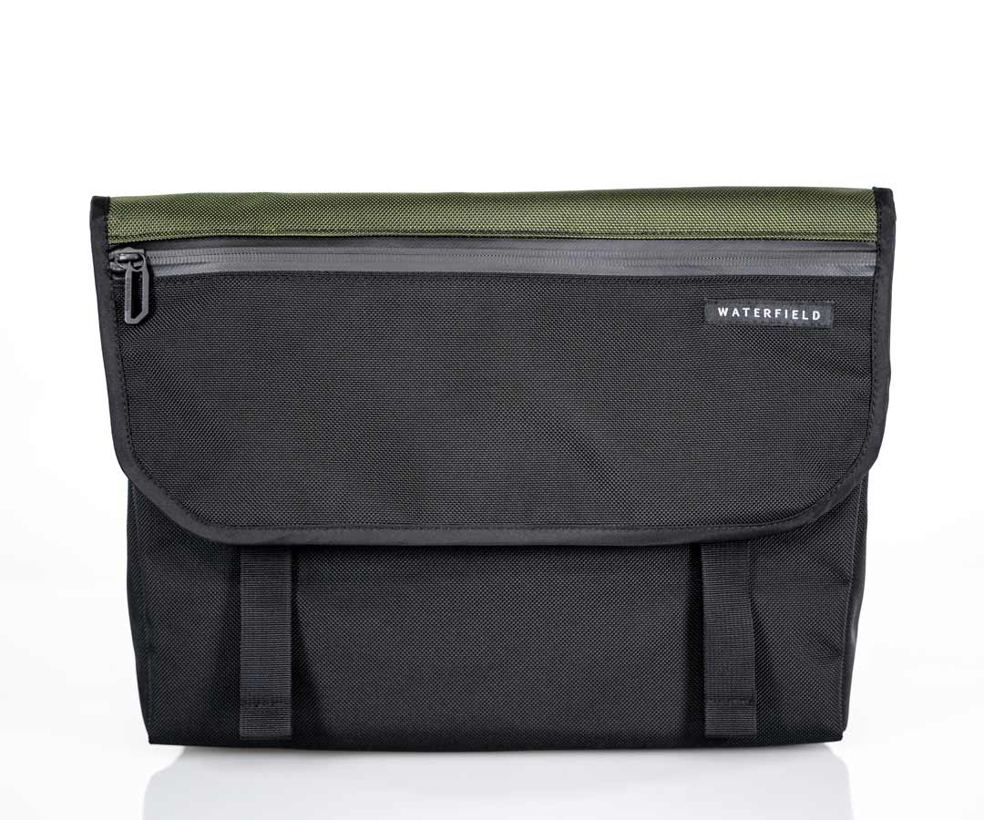 YKK water-resistant zipper on front flap