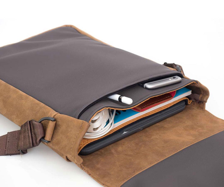 iPad Pro fit in the built-in padded compartment